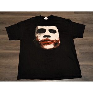 Vintage Heath Ledger the Dark Knight Joker Batman T-Shirt 2008 Size XL